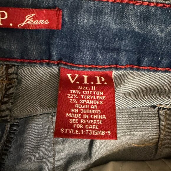 Blue Vip Jeans Skinny Pants Size 11 - Picture 4 of 6
